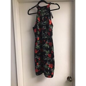 NWT~Gorgeous New Colorful Floral Embroidered Midi Dress Sz Large